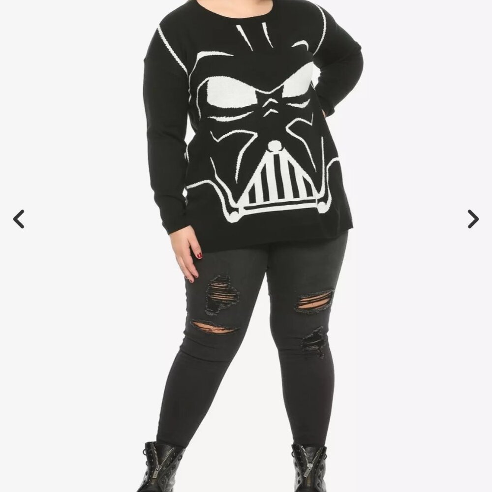 Her Universe 3X Darth Vader Star Wars Intarsia Plus Sweater